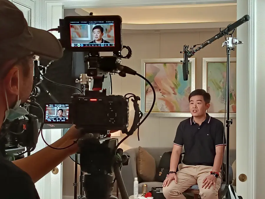 Camera operators and local film crew in China